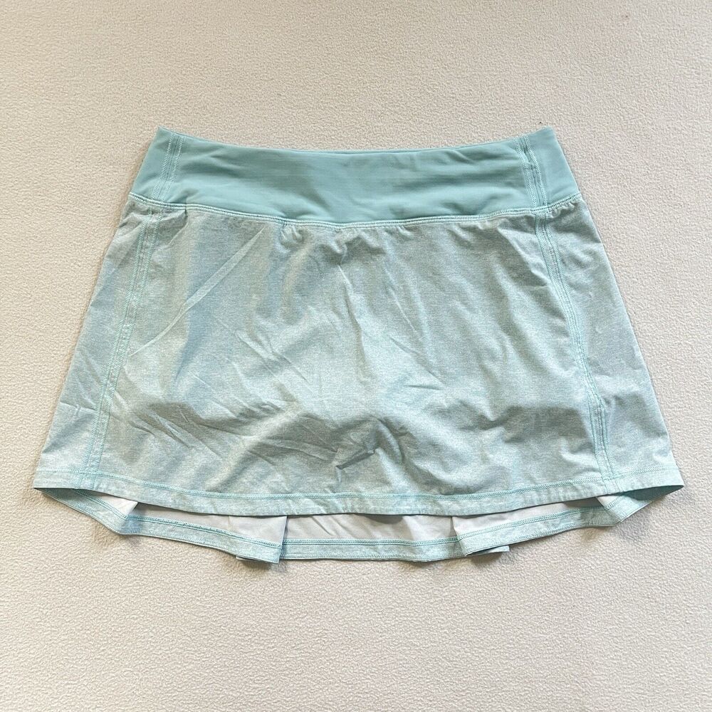 Lululemon Pace Rival Skirt No Panels 15" Heather Lux Multi Icing Blue 6 Tall